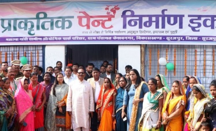 रीपा अंतर्गत केशवनगर में प्राकृतिक पेंट निर्माण इकाई का शुभारंभ