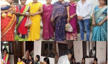 भाजपा युवा नेता मुकुल वर्मा द्वारा मितानिन बहनों का किया सम्मान