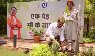 कलेक्टर डाॅ. गौरव सिंह ने एक पेड़ मां के नाम अभियान के तहत किया वृक्षारोपण