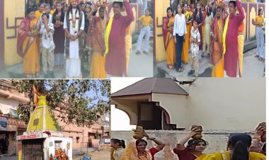 श्रीमद् भागवत कथा अमृत वर्षा,निकली कलश यात्रा,2 फरवरी से 9 फरवरी तक संगीतमय सत्संग का शुभारंभ ।