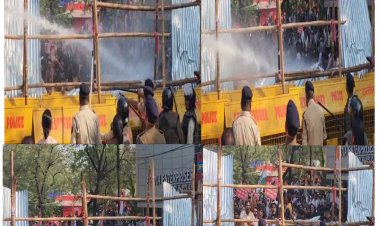 जिला कांग्रेस कमेटी द्वारा कलेक्टर कार्यालय घेराव करने पहुं