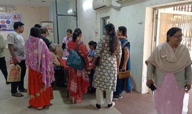 कल्याण भवन में स्वास्थ्य परीक्षण शिविर का आयोजन  स्वस्थ दिन-चर्या ही स्वास्थ्य की कुंजी - श्री ए.के. अम्बस्