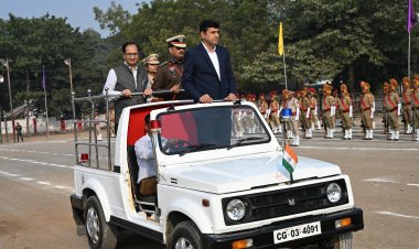 हर्षोल्लास के साथ मनाया जाएगा गणतंत्र दिवस  पुलिस परेड ग्राउन्ड में हुआ आज फुल ड्रेस रिहर्सल