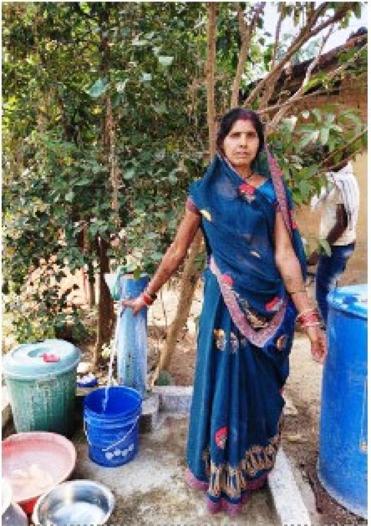 40 किलो लीटर के उच्च स्तरीय जलागार और 140 नल कनेक्शनों से घर-घर पहुंच रहा साफ पानी